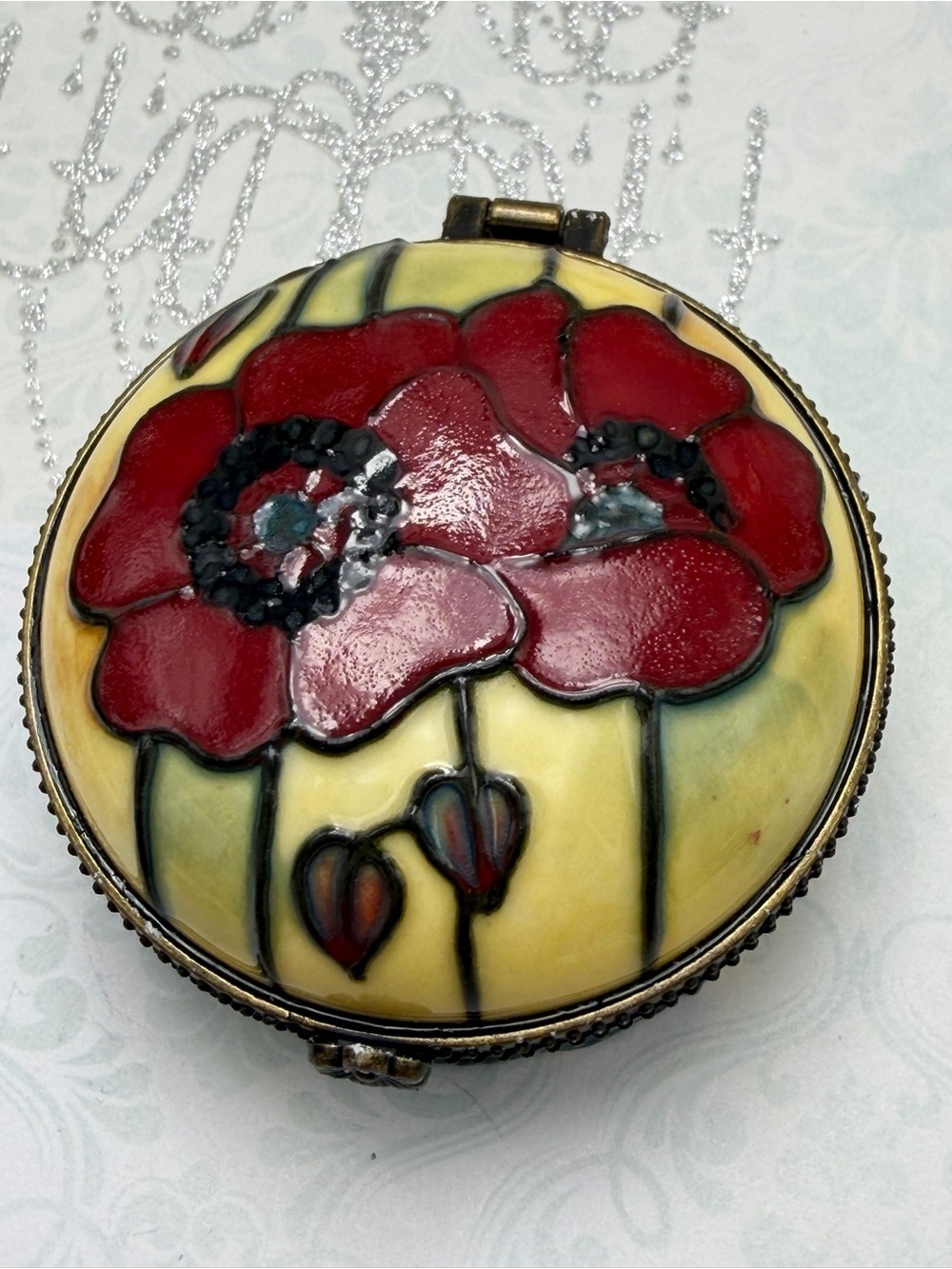 🦃🦃Old Tupton ware  Poppy Trinket box